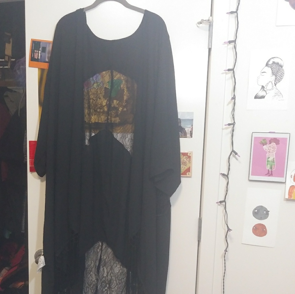 Black lace Duster